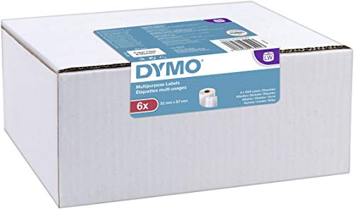 Etiqueta para impressão DYMO LW - Multi-purpose labels - 32 x 57mm DYMO - Fitas de etiquetas e recargas - multi-propósito, 32 x 57mm, branco, 1000 peças