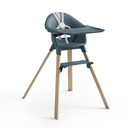 Cadeira de Refeição Stokke Clikk Azul (Recondicionado Como Novo) Stokke - Cadeiras altas e assentos elevatórios - cadeira refeição, stokke clikk azul, recondicionado como novo, crianças 6 meses, 3 anos, design moderno