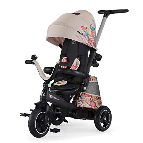 Triciclo KINDERKRAFT EasyTwist Bird (Azul) KINDERKRAFT - Móveis para bebês e crianças pequenas - rodas macias, segurança 5 pontos, assento giratório, capa sol extensível