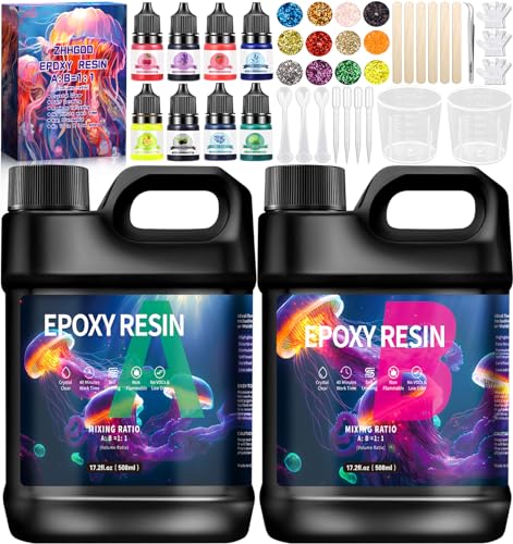Resina Epoxy Transparente 1016Ml ZHHGOO ZHHGOO - Cola e adesivos de hardware - transparente, epoxy, 1016ml
