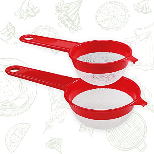 Conjunto de Coladores para Cozinha, Ø 8 e 10 Cm, Malla Fina de Nilon COSMOPLAST - Escorredores e peneiras - mala fina, nylon, Ø8 cm, Ø10 cm