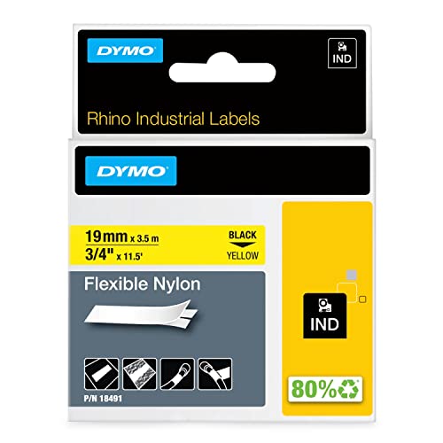 Fita para Etiquetadora DYMO 19mm Flexible Nylon Tape D1 DYMO - Fitas de etiquetas e recargas - fita, etiquetadora, dymo, 19mm, nylon