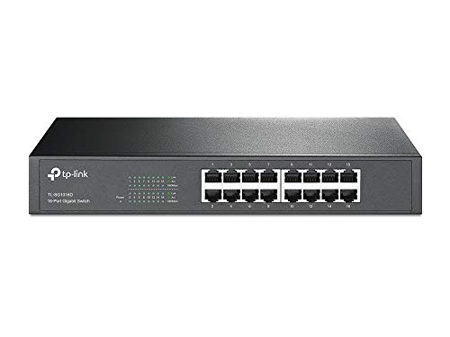 Switch TP-LINK TL-SG1016D (16 Portas Gigabit - 1500 Mbps) TP-Link - Concentradores e comutadores - 16 portas, gigabit, 1500 mbps