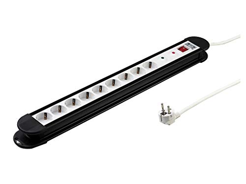 Extensão Elétrica FLINE EB1002648 (9 Tomadas) Electrobilsa - Fios e cabos elétricos - 9 tomas, interruptor, protegida contra sobrecarga, cabo manguela