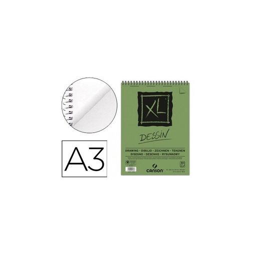 Bloco de Desenho BLOCO DE DESENHO Canson XL Dessin Canson - Papel de arte e artesanato - espiral, microperfuradas, 160g/m², técnias mistas