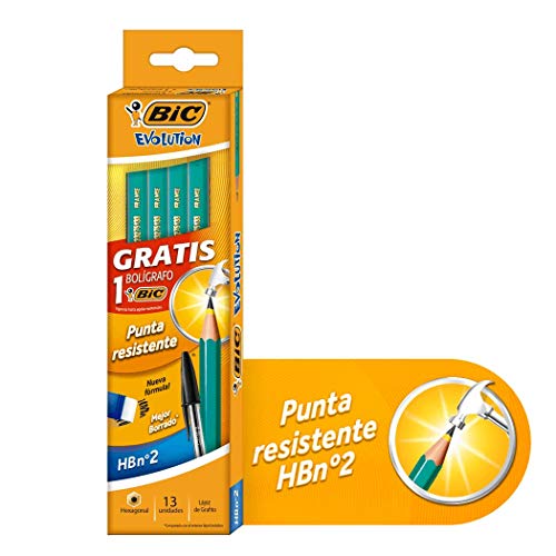 Lápis de Carvão BIC Evolution HB (12 Un) BIC - Lápis - ponta média, traço suave, ponta resistente, hexagonal