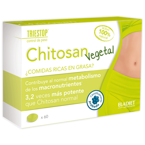 Suplemento Alimentar ELADIET Triestop Chitosan (60 Cápsulas) Eladiet - Vitaminas e suplementos - chitosan, redução de gordura, 60 cápsulas