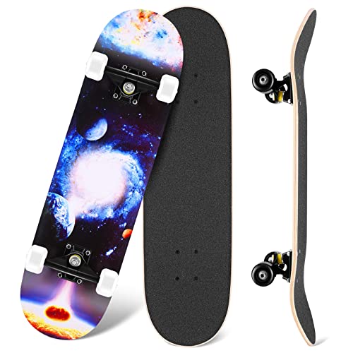 Trotinete WE SKATE Skateboard para Principiantes (31 x 8 Poliuretano - Verde) WeSkate - Skates - poliuretano, 90 kg, verde, 6 anos