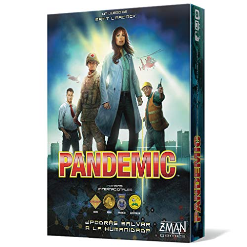 Jogo de Tabuleiro ASMODEE Pandemic (Idade Mínima Recomendada: 8 anos) Asmodee - Jogos - jogo de tabuleiro, pandemia, doenças mortais, equipa especializada, viajar pelo mundo