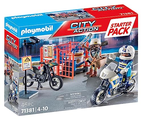 Conjunto de brinquedos PLAYMOBIL City Action (3 anos) PLAYMOBIL - Conjuntos de brinquedos - polícia, motociclo, ladrão, cortador