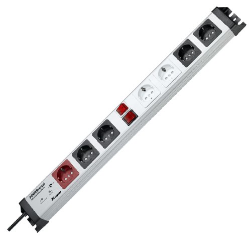 Extensão Elétrica KOPP PowerVersal (7 Tomadas - Tipo F - 1.8 m) Kopp - Filtros de linha e supressores de surtos - 7 tomas, tipo f, 1.8 m, proteção contra sobrecargas