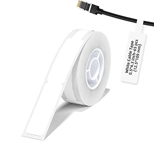 Etiqueta para Cabos Adesiva Niimbot Branco NIIMBOT - Etiquetas e tags - papel térmico, cabos, niimbot d11, 12mm x 1m