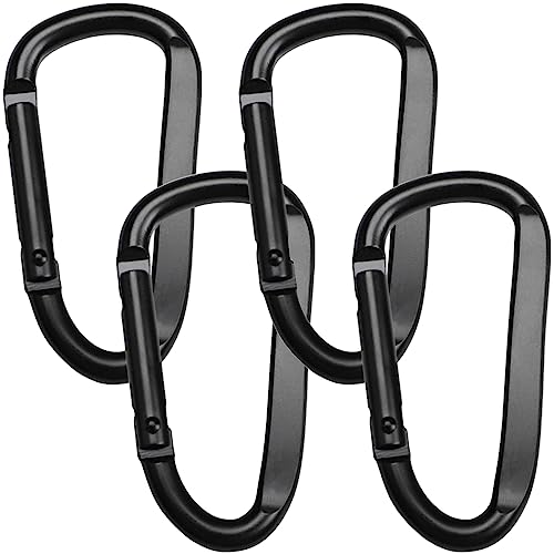 Mosquetão com forma de D 6.7 cm (4 unidades) O5O2 - Mosquetões - 6.7 cm, 4 unidades, aço inoxidável, escalada