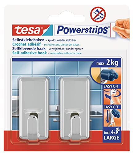 Suporte de Parede para TV TESA 25391-00000 (Prateado) TESA - Ganchos de utilidade - prateado, pvc, suporte de parede