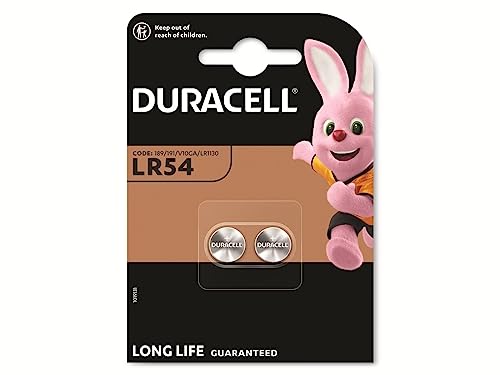 Pilhas Não Recarregáveis Duracell Lr 54 B2 2 Unidades Duracell - Baterias de uso geral - pilhas não recarregáveis, duracell lr54, potência longa duração, armazenamento 5 anos, duralock power preserve