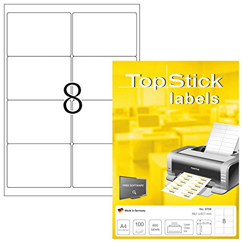 Etiquetas Adesivas TOPSTICK Direção (10 Folhas - A4) HERMA - Etiquetas de endereço - 10 folhas, a4, direção, adesivas
