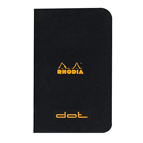 Caderno RHODIA 119155C (A7 - Preto - Quadriculado) Clairefontaine Rhodia - Cadernos e bloco de notas - quadriculado, borracha, 80 folhas, a7
