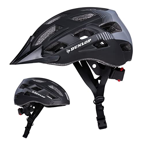 Capacete de Ciclismo DUNLOP Lm-1 (L) Dunlop - Proteção para cabeça de rúgbi - ajustável, iluminação LED, compatível smartphone, largura ajustável