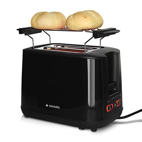 Torradeira NAVARIS 2Folhas (1000 W - 3 Níveis de Dourado) Navaris - Torradeiras - torradeira, navaris, 2folhas, 1000 W, 3 níveis