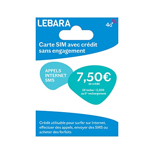 Cartão de Memória LEBARA SIM CARD - FRENCH NUMBER INCL Lebara - Cartões sim - SIM card, telemóveis, smartphones, chamadas, mensagens