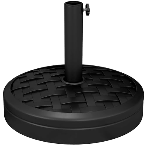 Base de Guarda-Sol OUTSUNNY 01-0138 (Preto - Aço) Outsunny - Bases para guarda-sóis de exterior - aço, preto, 18 kg