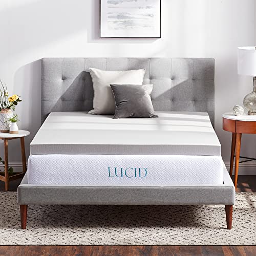 Colchão LUCID Viscoelástico (120x190 cm - Altura: 7.5cm) Lucid - Protetores de Colchão - viscoelástico, 120x190 cm, 7.5 cm