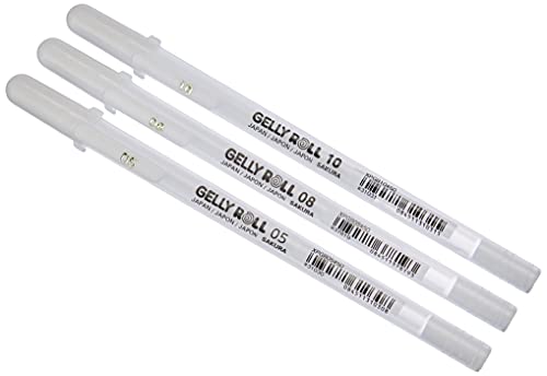 Canetas de Gel SAKURA Gelly Roll (Branco - 1.0 mm) Royal Talens - Canetas - 1.0 mm, pigmentado, ergonômico, durável