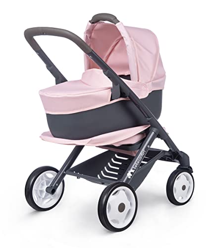 Carrinho de Bebé SMOBY Carrinho de bebé conforto Smoby - Móveis para bebês e crianças pequenas - alumínio, poliéster, rodas silenciosas, roda direcional 360 graus