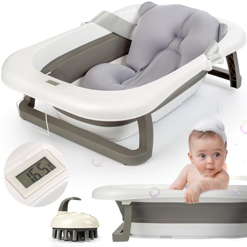 Banheira NIBLEAR (Branco e Cinzento - Aço Inoxidável) Niblear - Banheiras para bebês e assentos de banho - branco, cinzento, aço inoxidável