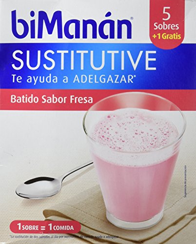 Bimanan Sustitutive Batido de Fresas 5 Sobres Bimanan - Bebidas e shakes de nutrição - controlar apetite, perda de peso, bebida, refeições