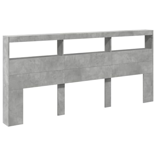 Cabeceira de cama com armário vidaXL | Cinzento vidaXL - Cabeceiras e peseiras - cabeceira, armario, cinzento
