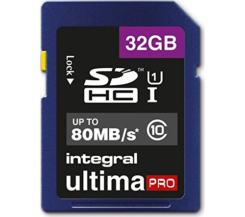 Cartão de Memória SD INTEGRAL Ultima Pro (32 GB - Class 10, UHS-II, U3, V90) Integral - Cartões de memória flash - 32 GB, Class 10, uhs-ii, u3, v90