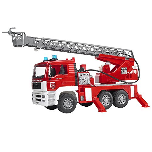 Bruder Fire Engine with Ladder and Water Pump Bruder - Caminhões de brinquedo & veículos de construção - brinquedo, resistente, seguro, desenvolvimento