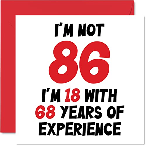 Cartão de Felicitação NOT 86 I'm 18 with 68 years Experience Stuff4 - Cartões de cumprimentos e de nota - felicitação, 18 anos, 68 anos de experiência