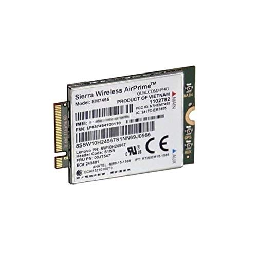 Placa de rede lenovo em7455 interno wwan 1000 mbit/s preto (Rede) Lenovo - Modems - wwan, 1000 mbps, preto, interno