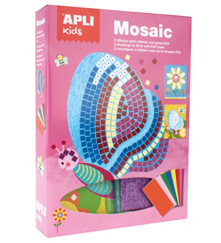 Conjunto de Artesanato para Crianças APLI KIDS Kit Mosaico Primavera APLI - Kits de artesanato de brinquedos - mosaico, primavera, goma eva