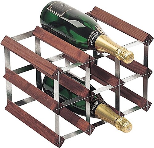 Wine Rack WNRK0014 Madeira de Pinho e Aço Galvanizado RTA - Suportes para vinhos - madeira de pinho, aço galvanizado