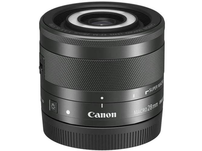 Objetiva CANON EF-M 28mm F3.5 IS STM (Encaixe: Canon EF - Abertura: f/22-38 - f/3.5) Canon - Lentes de câmera - 28mm, f/3.5, macro, estabilizador de imagens