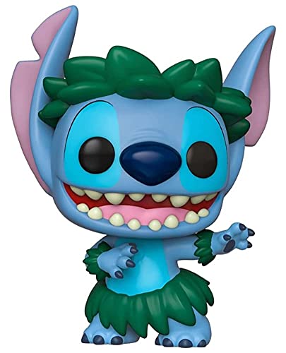 Figura FUNKO Pop Disney Lilo & Stitch Hula Stitch 718 Exclusivo Funko - Brinquedos - vinil, encaixe, 9 cm, exclusivo