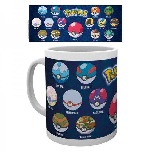 Caneca POKEMON Pokémon (Poké Balls) (Multicor - 10.5 x 8.5 x 12 cm) GB eye - Canecas - cerâmica, 320 ml, poke ball, porcelana