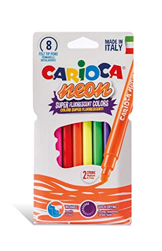Marcador FINE/MEDIO Carioca Neon (Multicor - 1.5 mm) Carioca - Marcadores e marcadores de texto - multicor, 1.5 mm, lavável, água
