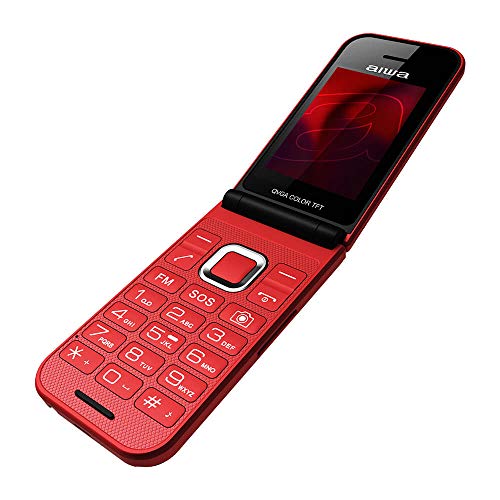 Telemóvel Sénior AIWA FP-24RD (2.4'' - Vermelho) Aiwa - Telemóveis - sénior, telemóvel, vermelho, aiwa