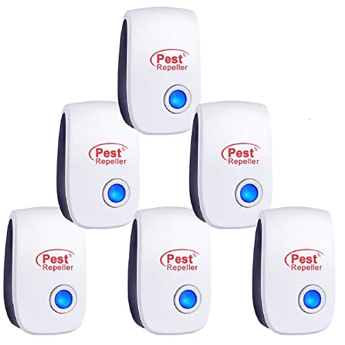 Repelente Elétrico Ultrassônico de Insetos 6 Pcs RUTIDA - Repelentes de insetos domésticos - ultrassónico, insetos, repelente elétrico