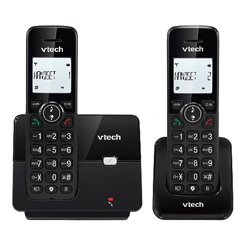 Telefone sem fio duplo VTECH CS2001 (Telefone Fixo) VTECH TELECOMMUNICATIONS LTD - Telefones de conferência - sem fio, duplo, lcd, 300 m, preto branco