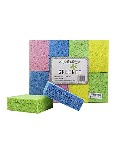 Esponja Verde de Celulose GREENET (24 Un) Greenet - Esponjas e esfregões - esponja, verde, celulose