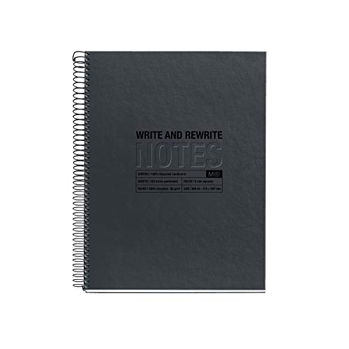 Caderno A5 Quadrado Espiral Miquelrius Recycled Preto 210805 Miquel Rius - Cadernos e bloco de notas - A5, espiral, reciclado, preto