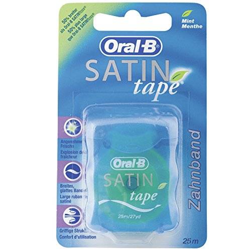 Oral-B Satin Tape Hilo Dental Menta (3x25 m) Oral-B - Fio dental - seda, menta, fresco, explosivo