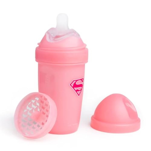 Herobility - Supergirl Double Anti-Colic Biberão para Bebés Herobility - Biberões - anti-colic, ergonômico, flexível, ventilação