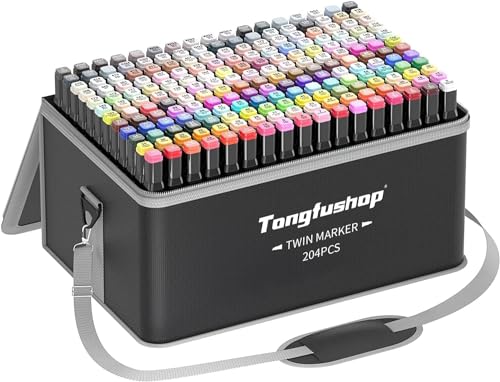Marcador TONGFU SHOP 204 Cores (Multicor - 1 Unidade) Tongfushop - Marcadores e marcadores de texto - multicor, resistente à água, fácil de usar