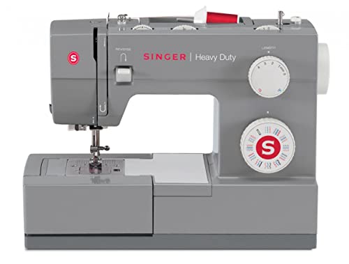 Máquina de Costura Singer Heavy Duty 4432 | Vermelho, Branco Singer - Máquinas de trabalho de tecidos - heavy duty, vermelho, branco, alumínio